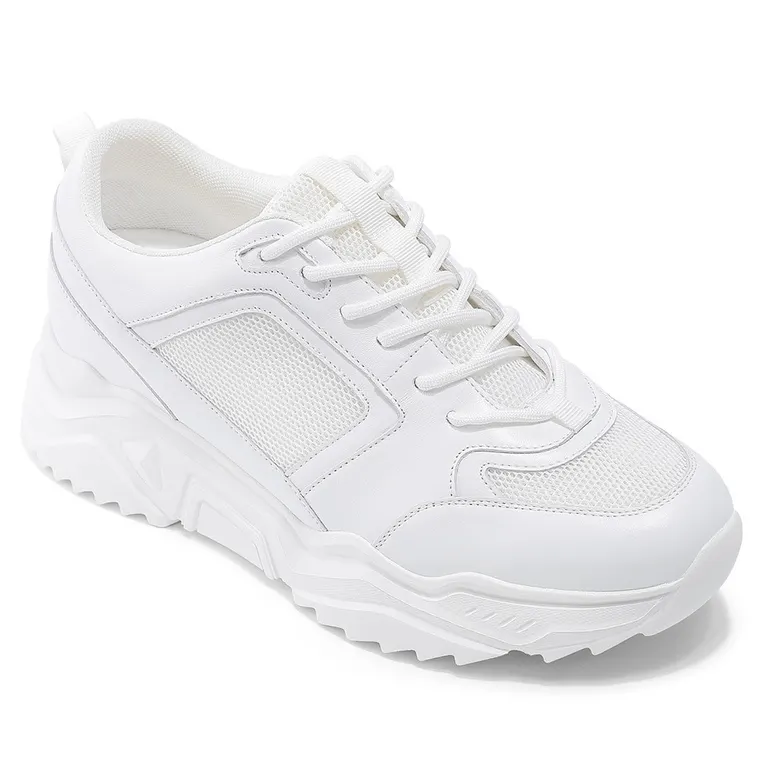 height increasing sneakers for men - white sneakers that add height 8 CM / 3.15 Inches