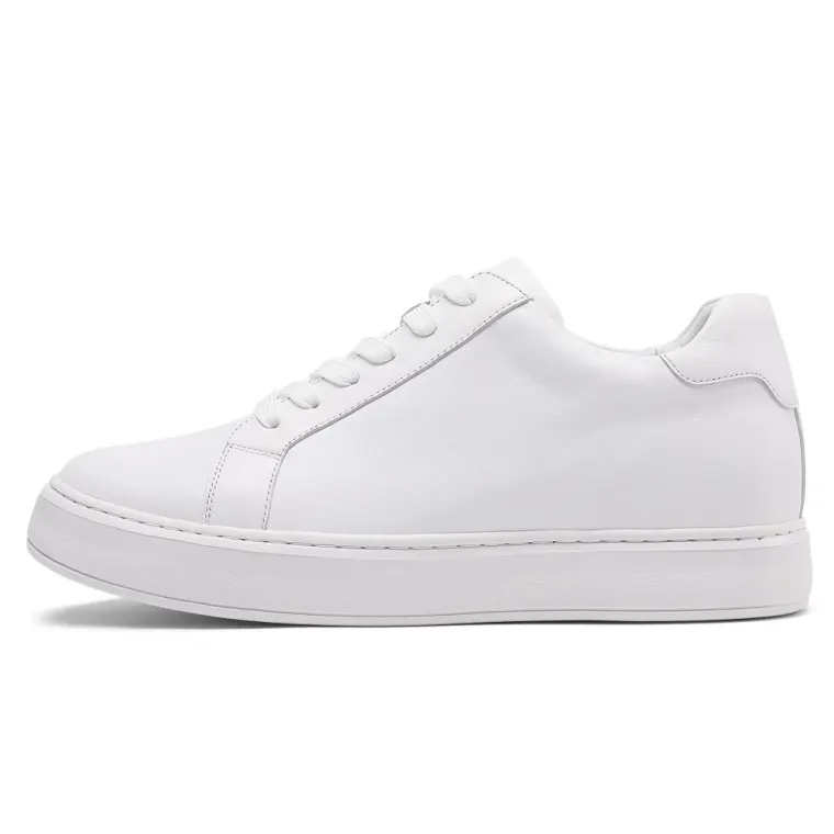 elevator sneakers - high increase shoes - casual men's white sneakers 7 CM / 2.76 Inches
