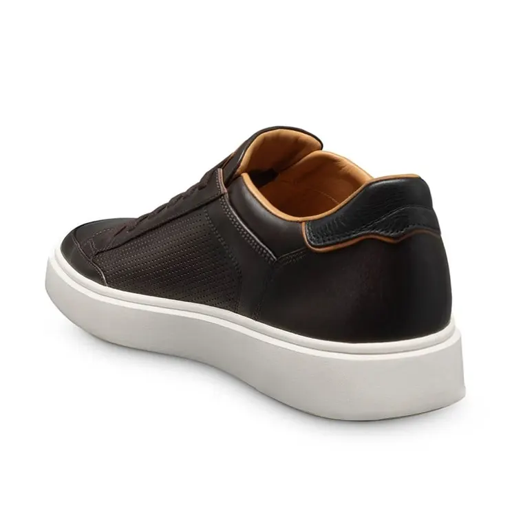 Handcrafted Casual Elevator Shoes - Dark Brown Leather Height Increase Sneakers 7CM / 2.76 Inches