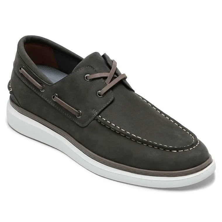 Height Increasing Shoes For Men | Gray Nubuck Boat Shoes 6 CM / 2.36 Inches