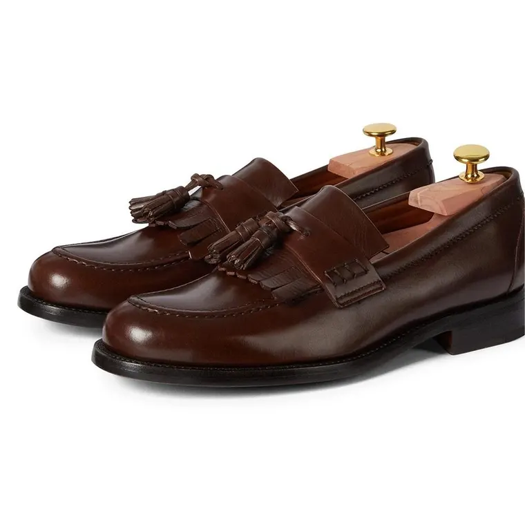 men taller shoes - height increasing leather shoes - dark brown boutique hand-made loafers 6 CM / 2.36 Inches (No Shoe Last)