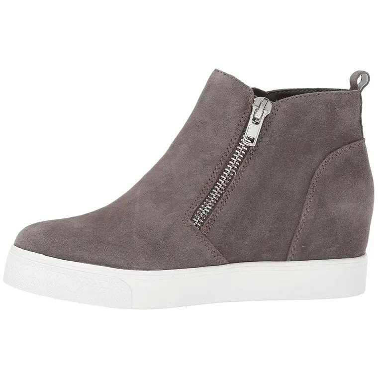 Chamaripa womens high top custom wedge sneakers 7 CM / 2.76 Inches-gray