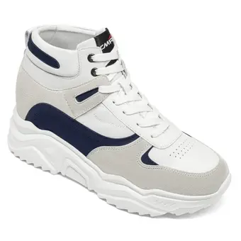 height increasing shoes for men - shoe lifts to increase height - men's suede high top sneakers 10 CM / 3.94 Inches