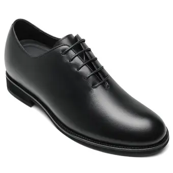 elevator shoes - black oxford men shoe lifts to increase height 6CM / 2.36 Inches