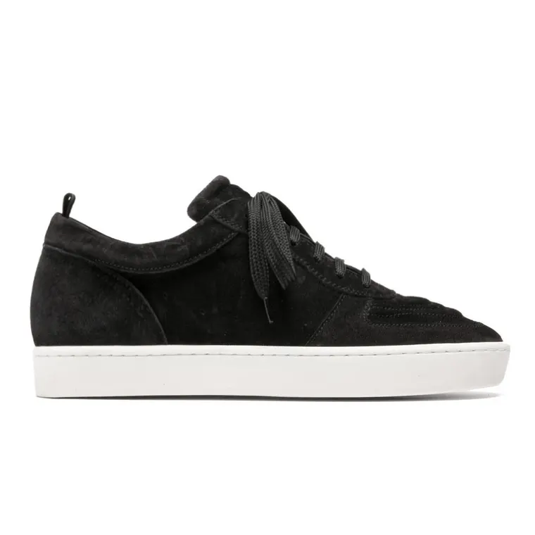Men's Black Suede Elevator Shoes - Casual Height Increasing Sneakers 7CM / 2.76 Inches