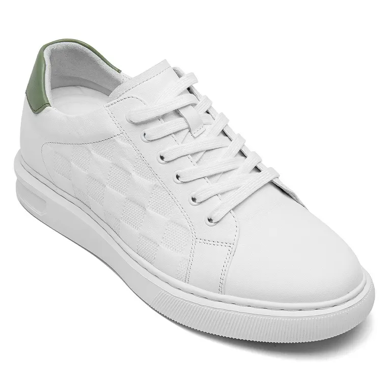 Height Increasing Sneakers - Shoes To Increase Height Men - White Casual Sneakers 7cm / 2.76 Inches