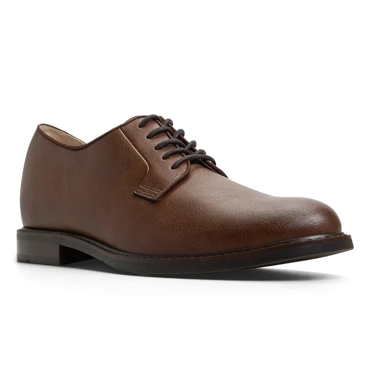 Men's Height Increasing Formal Shoes - Brown Vegan Shoes Derby Shoes 7CM / 2.76 Inches
