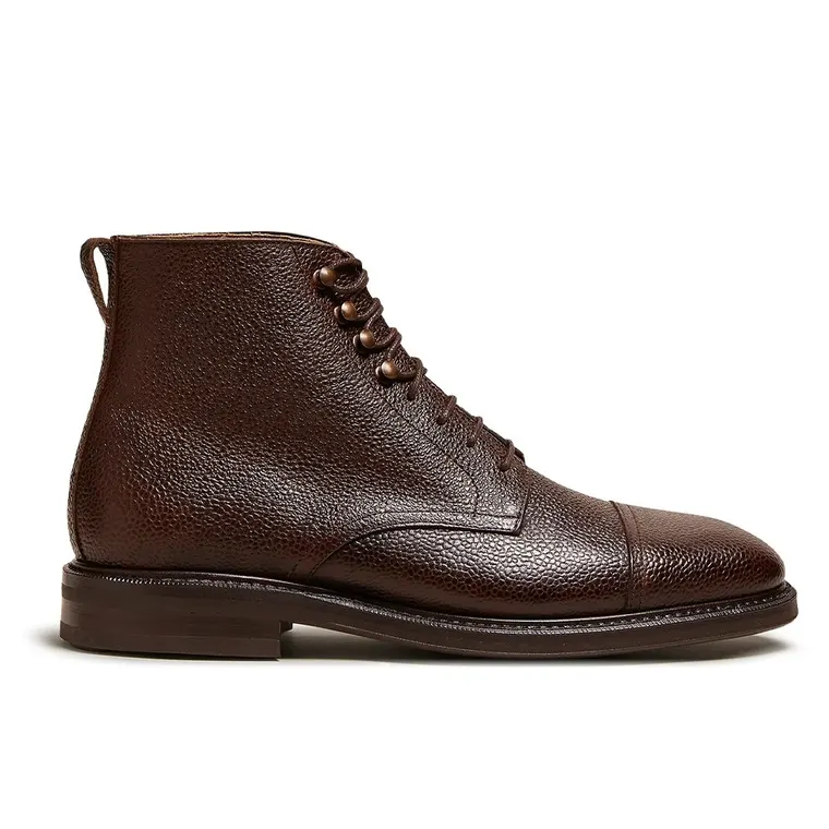 Tall Men Boots - Dark Brown Lace-up Boots that Increase Height 7CM / 2.76 Inches