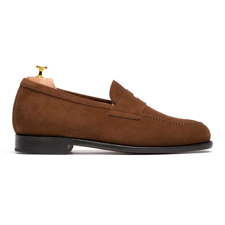 Height Increasing Loafers For Men | Light Brown Suede Penny Loafer 5CM / 1.95 Inches