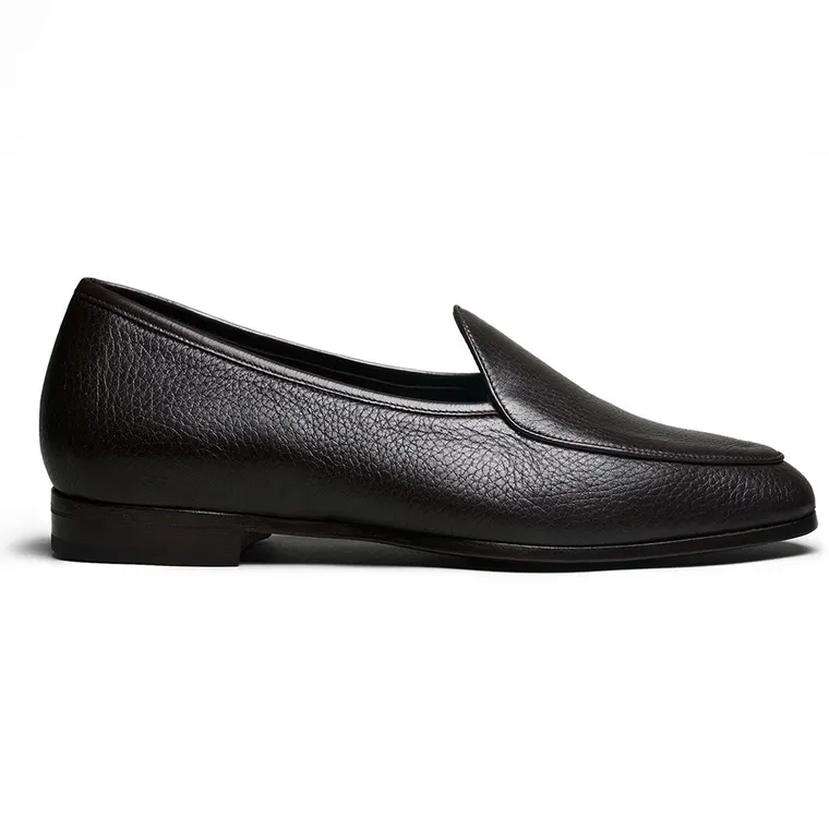 Height Increasing Loafers For Men | Black Leather Loafers Whit Higher Heels 5CM / 1.95 Inches