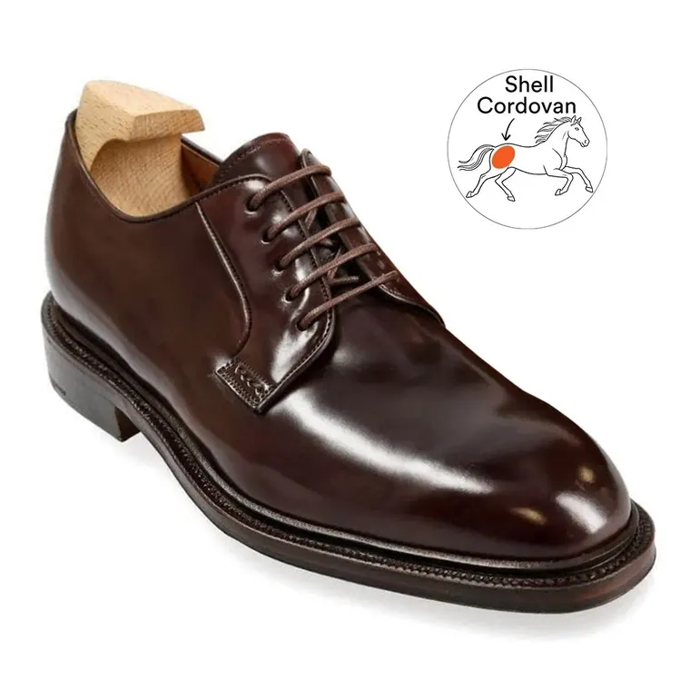 Elevator Shoes for Men - Custom Cordovan Derby Shoes Burgundy 7CM / 2.76 Inches
