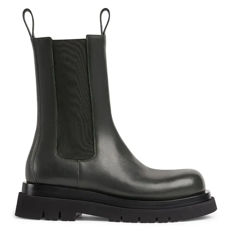 women's elevator shoes-high heel boots for women-black leather Chelsea boots 7CM / 2.76 Inches
