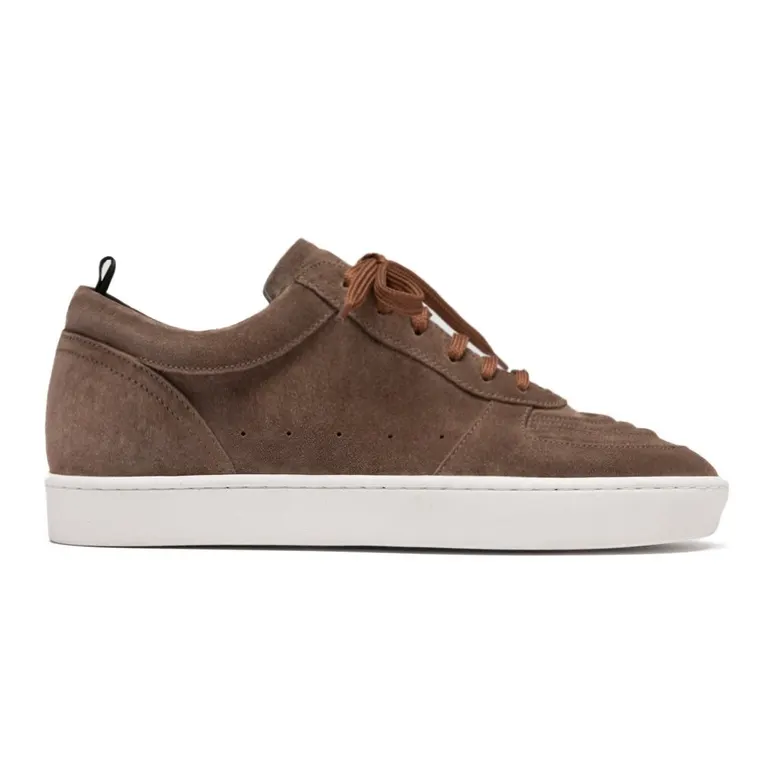 Elevator Sneakers for Men - Brown Suede Casual Height Increasing Shoes 7CM / 2.76 Inches
