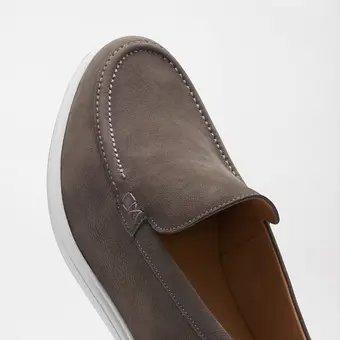 Height Enhancer Shoes For Men | Coffee Brown Nubuck Slip on Loafer 5 CM / 1.95 Inches