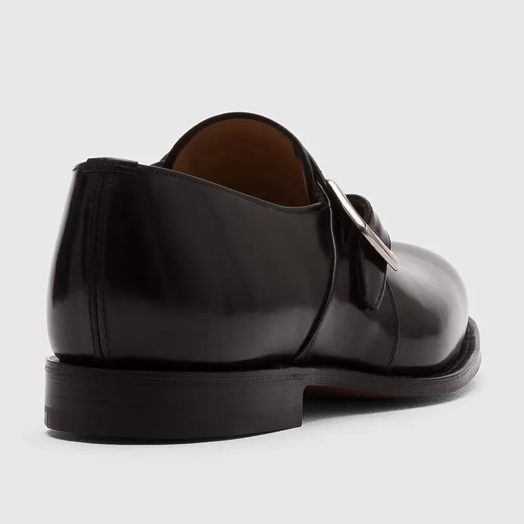 Height Boost Shoes For Men | Black Leather Monk Strap 5 CM / 1.95 Inches