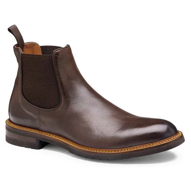 Boots That Add Height For Men | Dark Brown Leather Chelsea Boots 7 CM / 2.76 inches