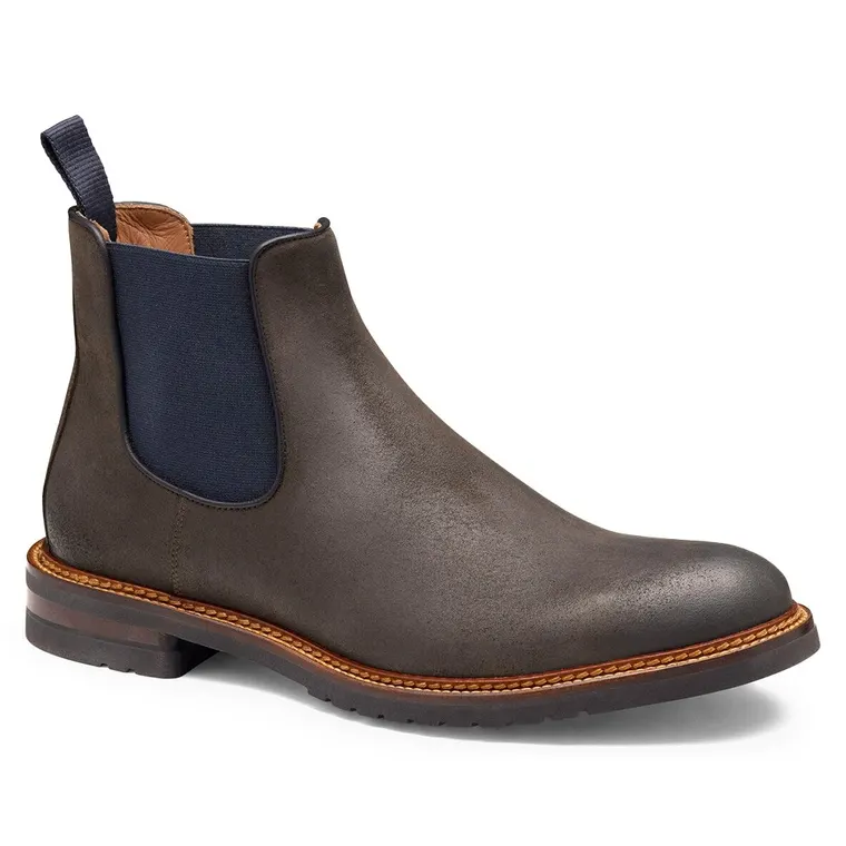 Elevator Shoes Men's | Dark Brown Leather Chelsea Boots 7 CM / 2.76 inches