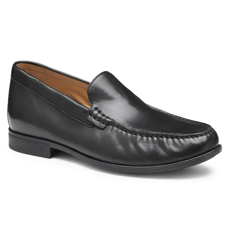 Shoes Height Increase Men | Black Leather Loafers 5 CM / 1.95 Inches