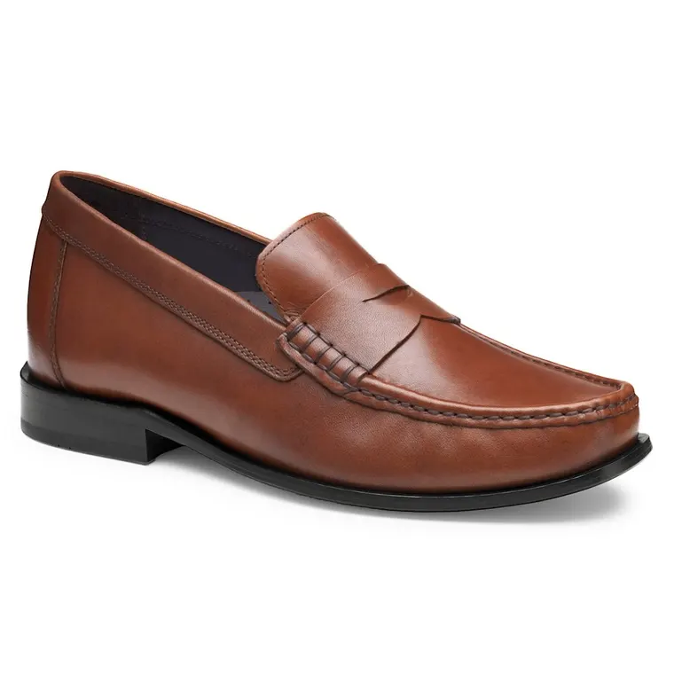 Men's Height Inserts Shoes | Tan Leather Penny Loafers 5 CM / 1.95 Inches