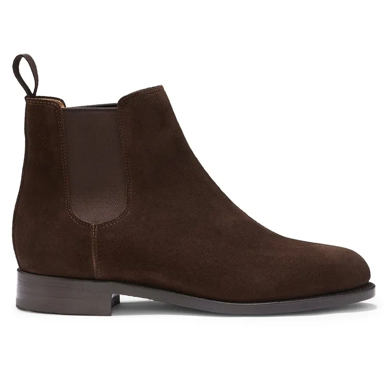 Boots Height Increase For Women | Brown Suede Leather Chelsea Boots 7 CM / 2.76 Inches