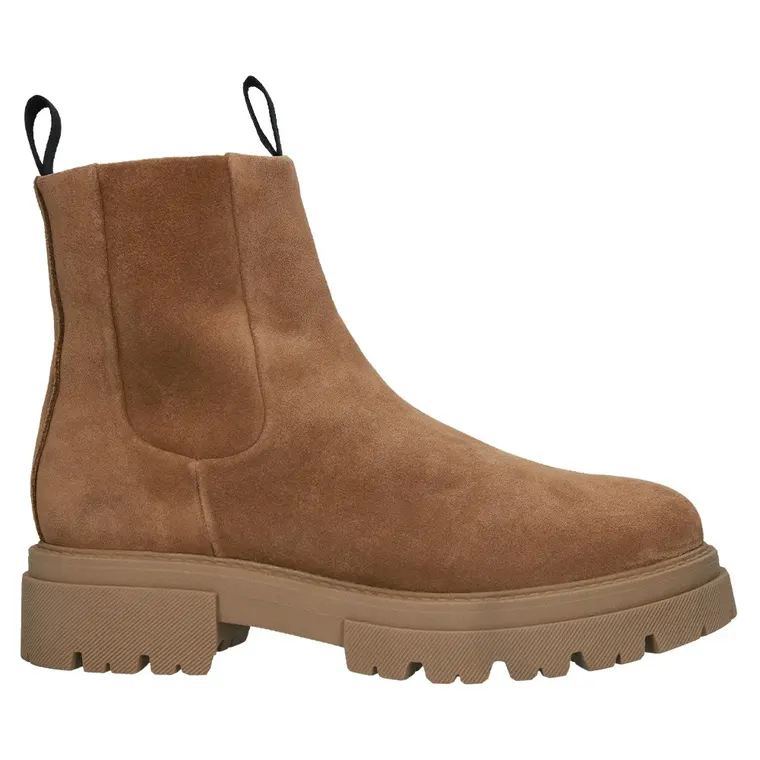 Bboots That Make You Taller For Women | Brown Suede Leather Chelsea Boots 7 CM / 2.76 Inches