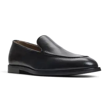Elevator Shoes For Men - Men's Vegan Shoes Black Vegan Leather Loafers 5CM / 1.95 Inches