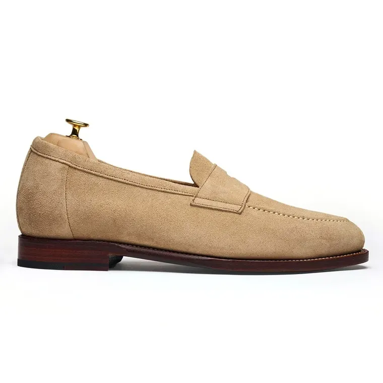 Men's Height Increasing Loafers | Sand Suede Slip-On Shoes 5CM / 1.95 Inches