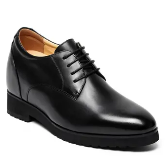 height increasing shoes for men - black leather high heel men dress shoes 10 CM / 3.94 Inches