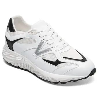 Men's Elevator Sneakers - White Mesh Sneakers That Make You Taller 8CM / 3.15 Inches