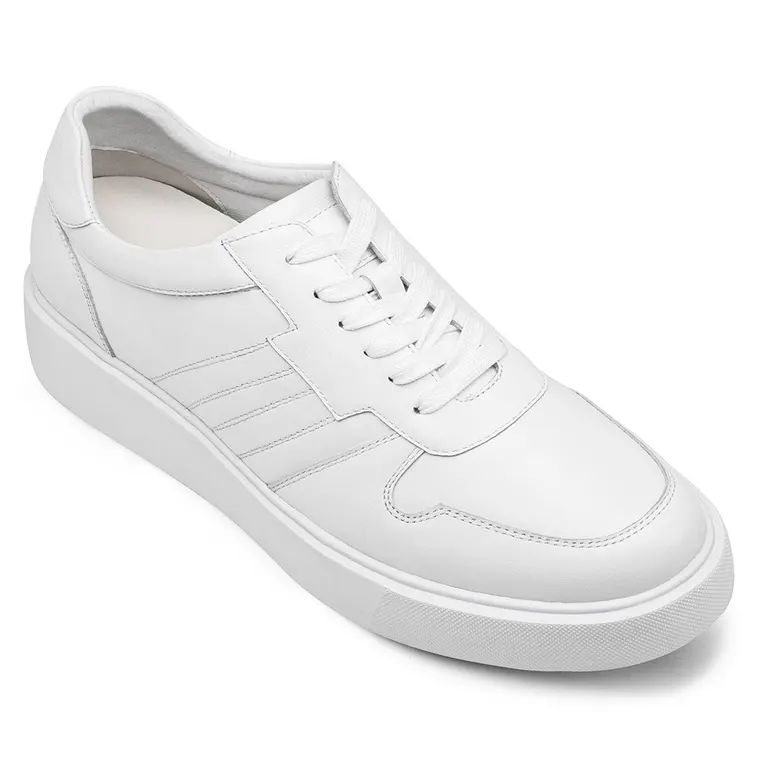 elevator sneakers - hight increase shoes - casual men's white sneakers 7 CM / 2.76 Inches