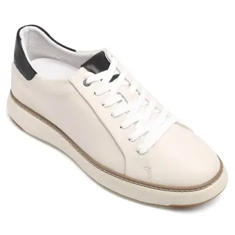 height increasing sneakers - shoe lifts to increase height - beige men's casual sneakers 6CM / 2.36 inches