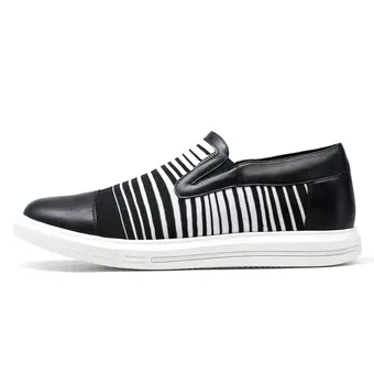 Shoes For Men Height - Men's Shoes To Look Taller - Black Knit Slip On Sneakers 5 CM / 1.95 Inches