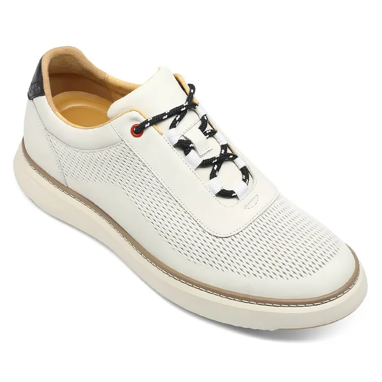High Elevator Shoes - Men's Height Boosting Shoes - Beige Casual Sneakers 6 CM / 2.36 Inches