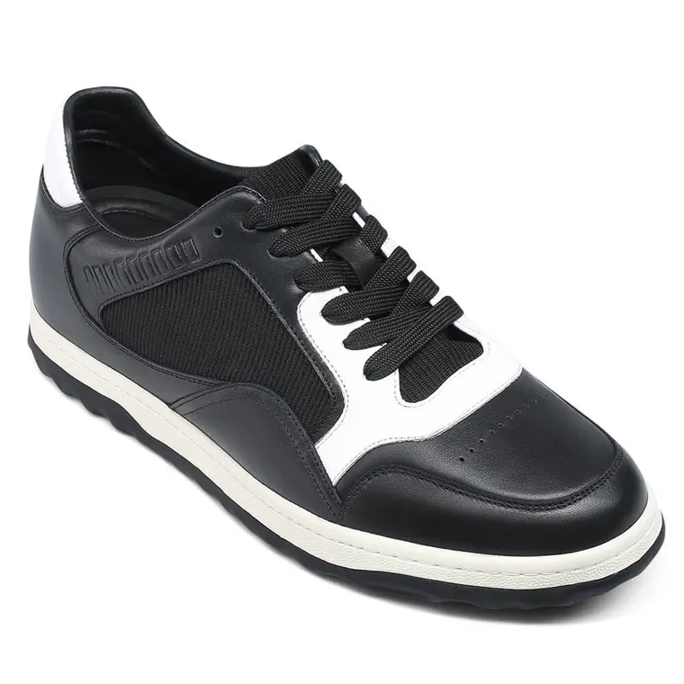 Mens Shoes Taller - Sneakers That Make You Taller Men - Black Stylish Sneakers 5 CM / 1.95 Inches