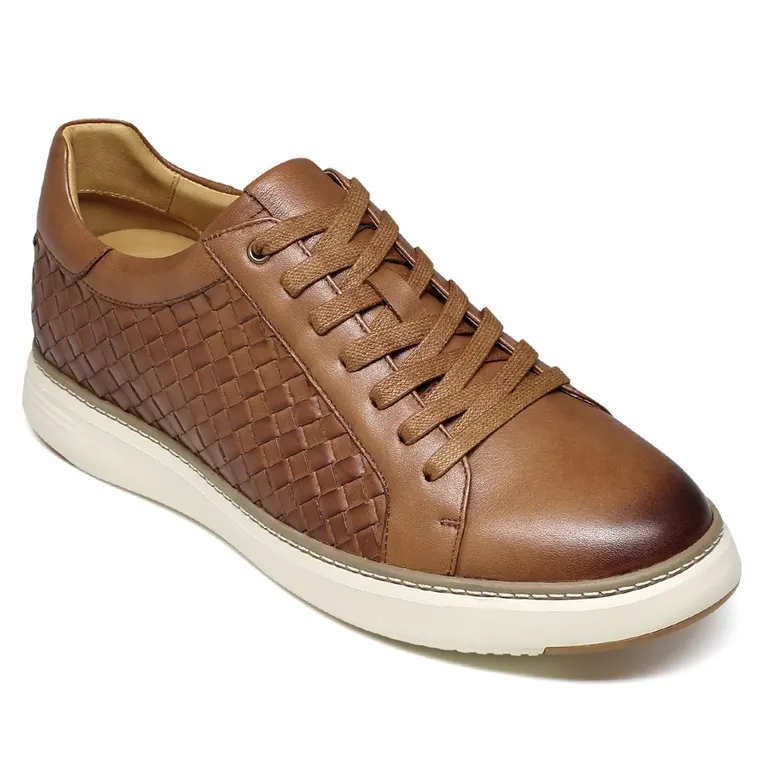 Height Increasing Shoes For Men - Brown Cowhide Leather Casual Elevator Shoes 6 CM / 2.36 Inches