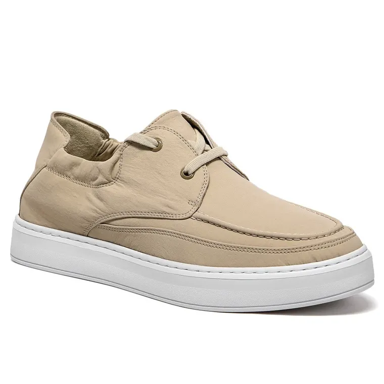 Men's Height Increasing Shoes - Apricot Polyester Cloth Daily Casual Shoes 6CM / 2.36 Inches