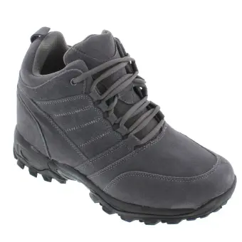 CALTO - H0032 - 4 Inches Taller (Grey) - Hiking Style Boots