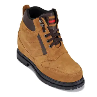 CALDEN 5.2-Inch Taller Brown Nubuck Elevator Boots K881803