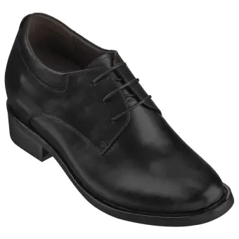 CALDEN 4-Inch Taller Black Classic Derby Elevator Shoes - K59510