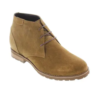 CALTO Brown Nubuck Leather Dress Boots - Three Inches - T65561