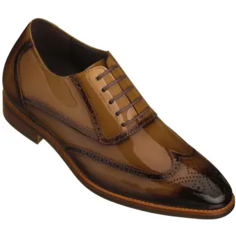 CALTO - S1017 - 3.0 Inches Taller (Dark Brown Patent Leather)