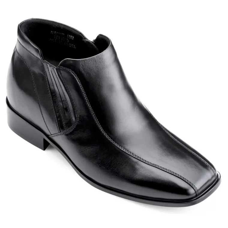 CALDEN - K99805 - 3.2 Inches Taller (Black) Zipper Boots
