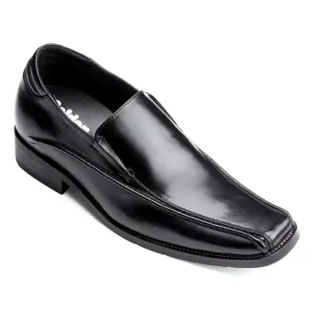 CALDEN 2.6" Taller Black Leather Dress Shoes MD370