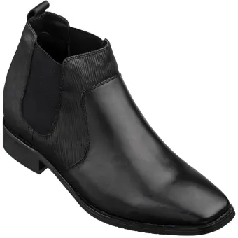 CALTO Black Leather Chelsea Boots - 3 Inches - T54021