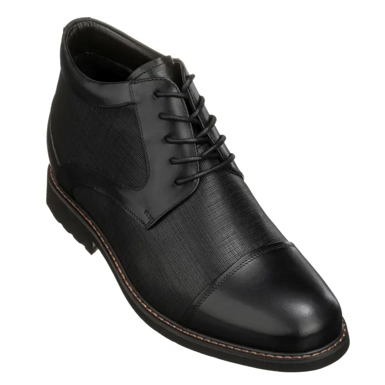 TOTO - Y41088 - 3.2 Inches Black Leather Boots