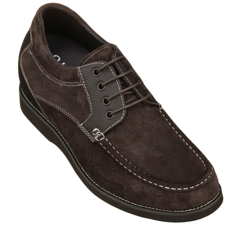 CALTO - YH9539 - 3.0 Inches (Dark Brown) - Casual Leather Shoes