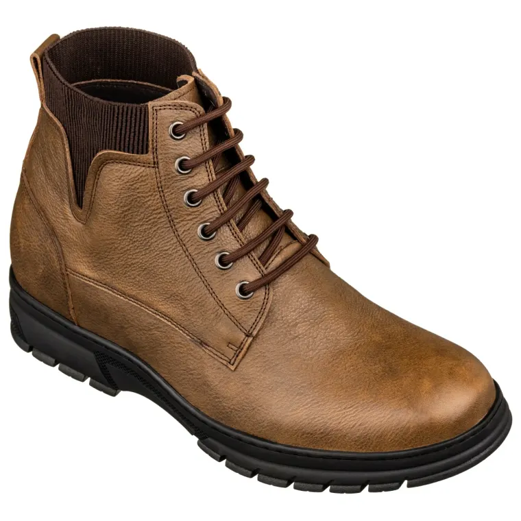 TOTO - K84017 - 2.8 Inches Taller (Khaki) - High Top Work Boots