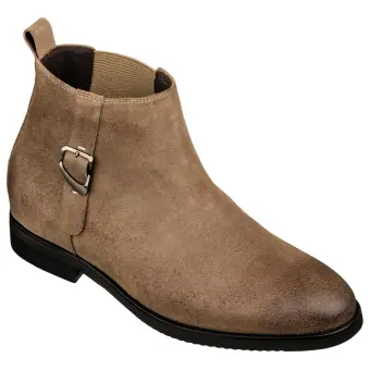 TOTO - K92083 - 3 Inches Taller (Nubuck Coffee Brown) - Chelsea Ankle Boots