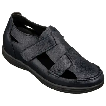 CALTO - K2663 - 3.2 Inches Taller (Navy) - Casual Fisherman Sandal