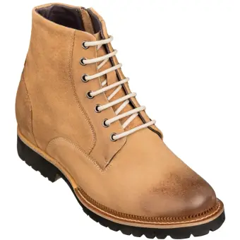 CALTO - K24403 - 3 Inches Taller (Brown) - Casual Zipper Boots